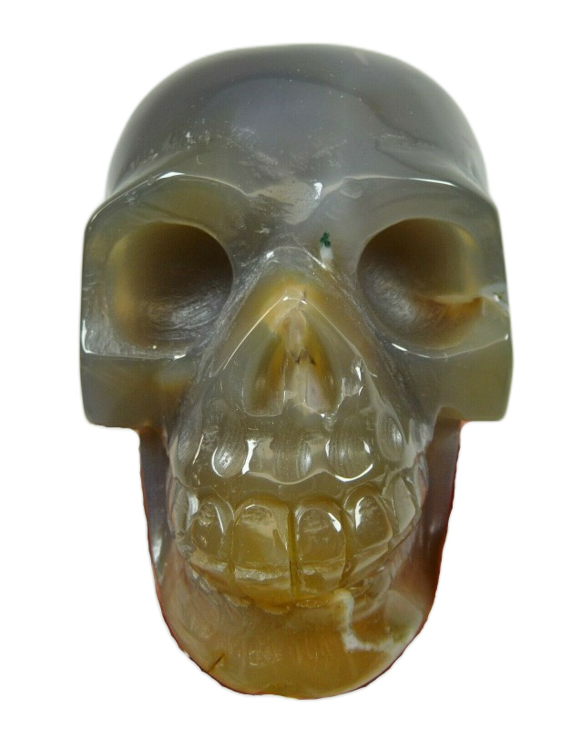 Polished Agate Crystal Skull