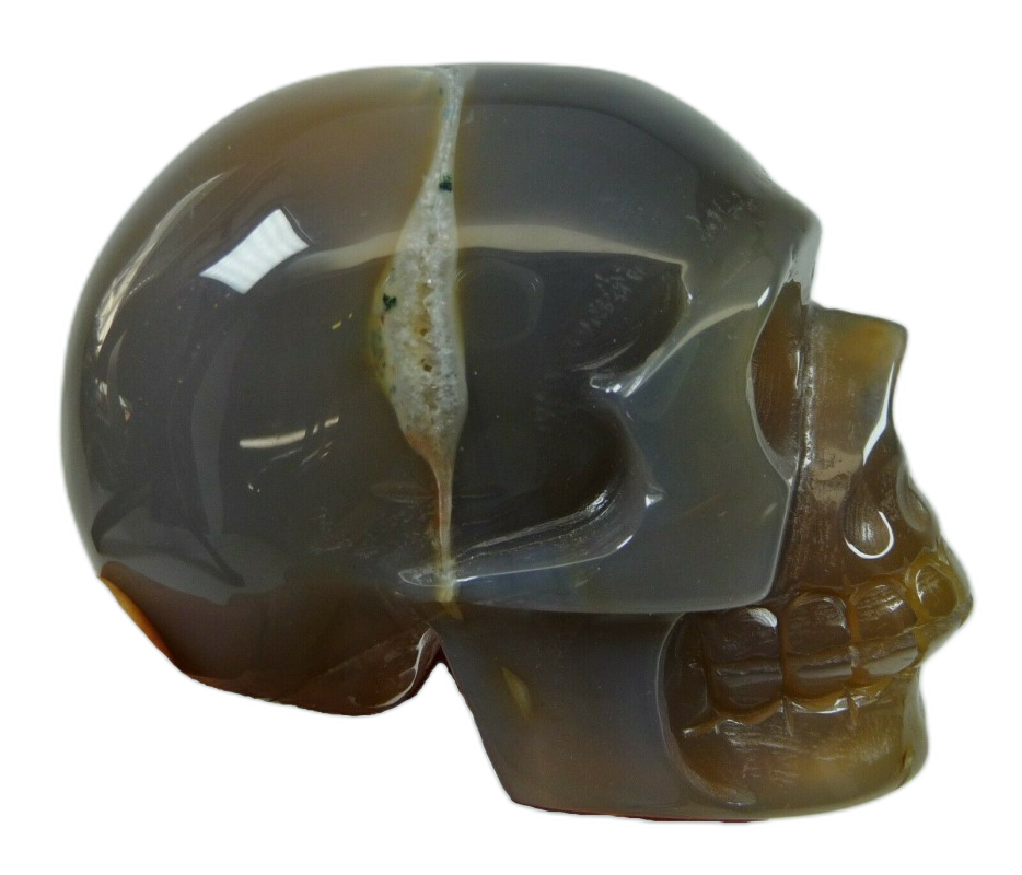 Polished Agate Crystal Skull