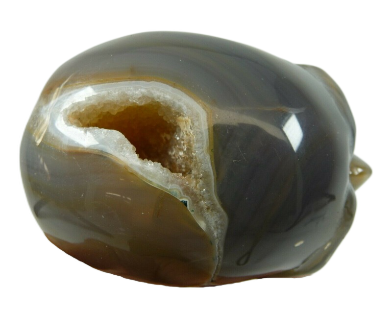 Polished Agate Crystal Skull