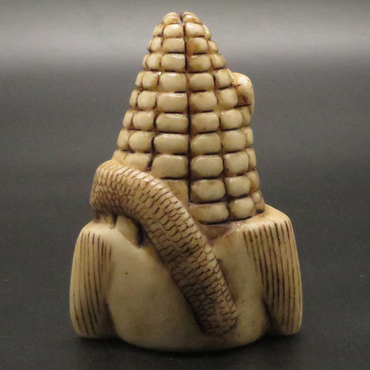 Alabaster Carving Corn Offering and Snake Caliza stone hand carved Sacred Valley Peru - Shaman Things