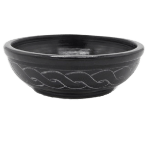 Carved Pattern Soapstone Smudge and Incense Bowl ST5E - Shaman Things