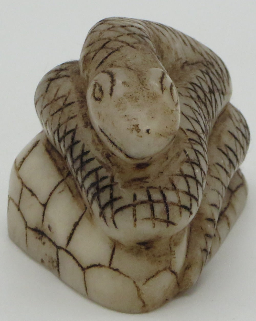Carved Alabaster Snake hand crafted Sacred Valley Peru