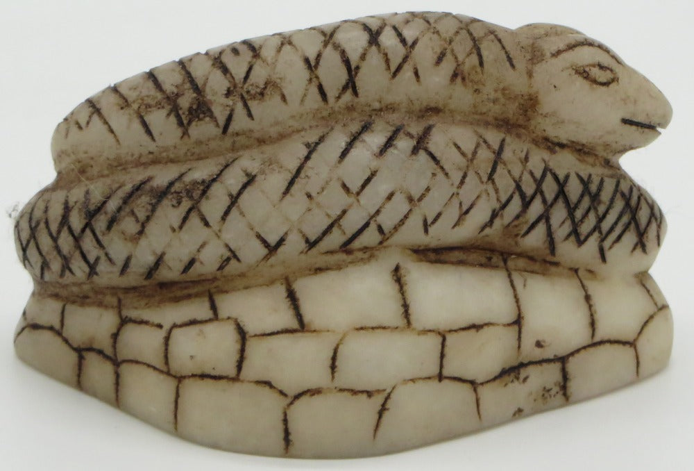 Carved Alabaster Snake hand crafted Sacred Valley Peru