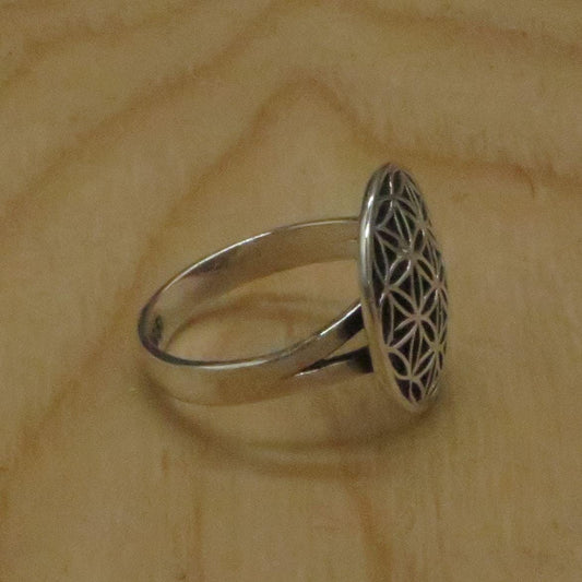 Flower of Life Ring Size 7 Peru 950 Silver Sacred Valley RJVB27 - Shaman Things