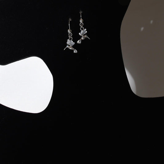 Hummingbird Earrings 950 Silver with Abalone Inlay Peru Sacred Valley E52503 - Shaman Things