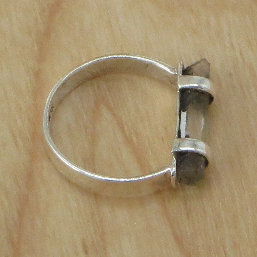Quartz Crystal Ring Size 7 Peru 950 Silver Sacred Valley RJV9
