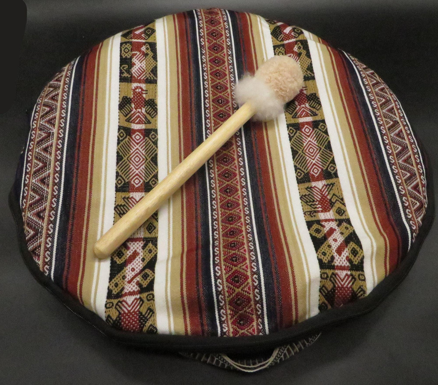 Shaman Drum Hand Made and Hand Painted Bear Shaman Made in Sacred Valley Peru