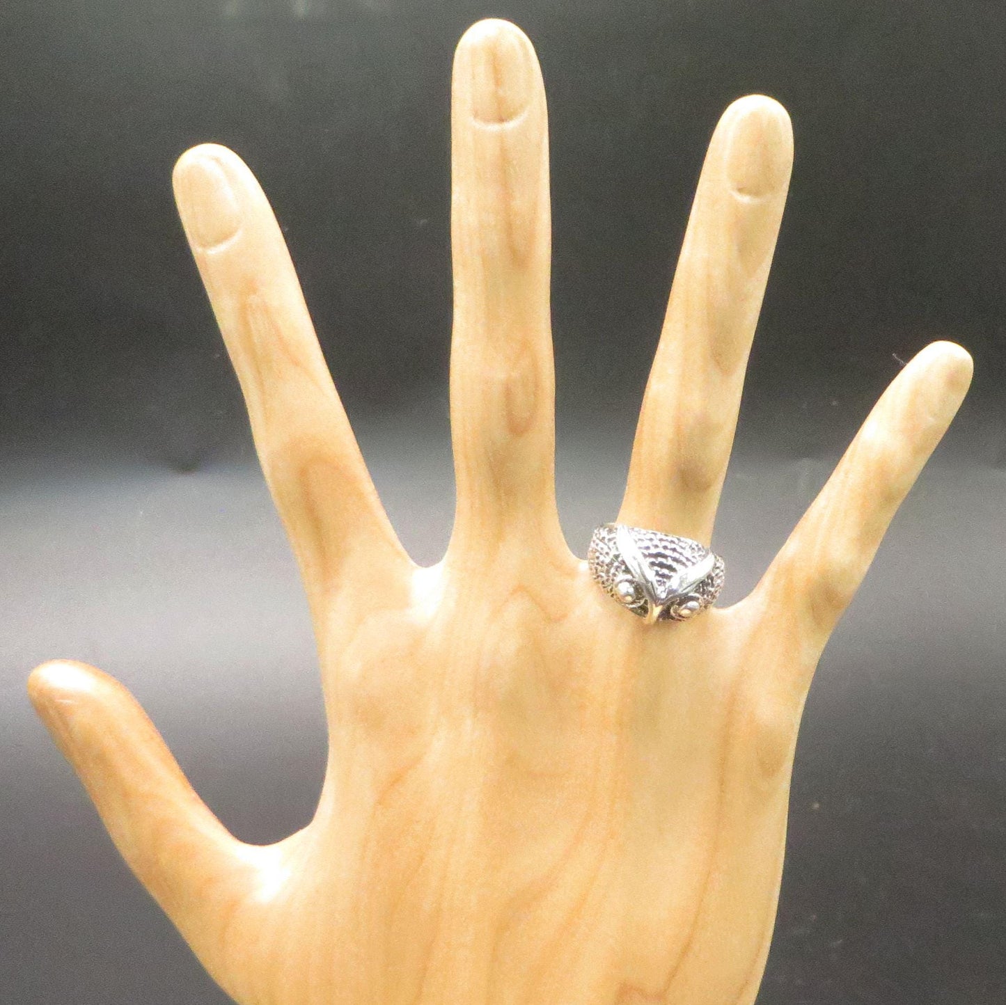 Owl Ring Size 6.5 Peru 950 Silver Sacred Valley RJVB30