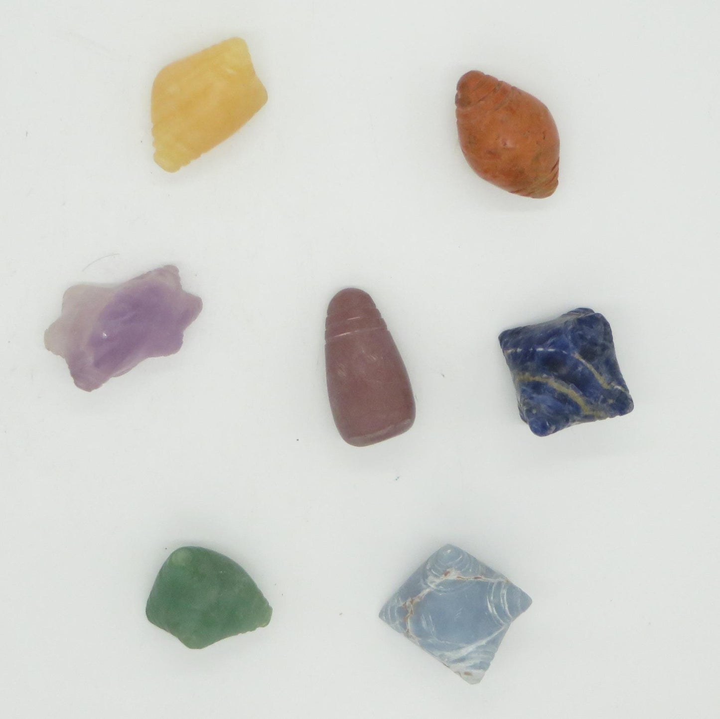 Peruvian 7 Chakras Chumpi Khuya Apu Stones Set of 7 hand crafted Sacred Valley CS303