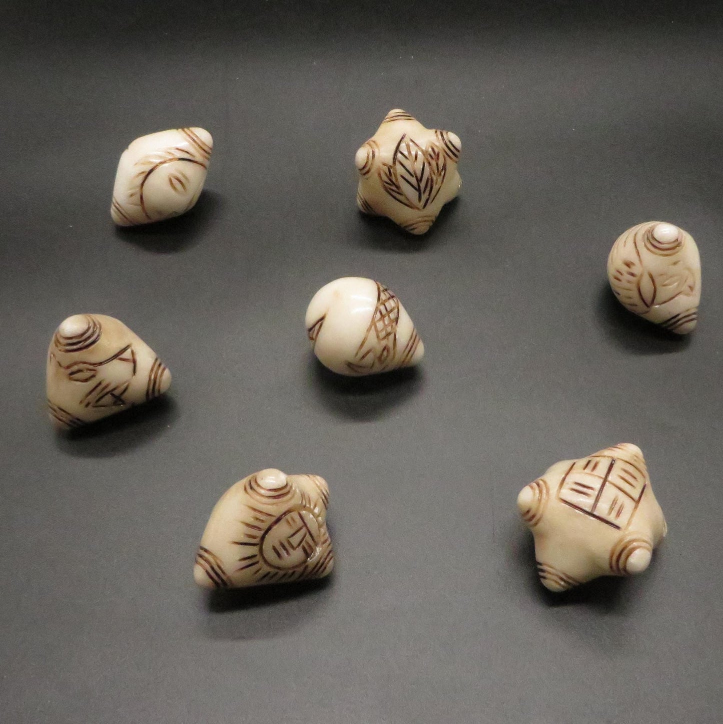 Peruvian Chumpi Khuya Apu Stones Set of 7 Alabaster / Caliza Stone hand crafted Sacred Valley CS2404