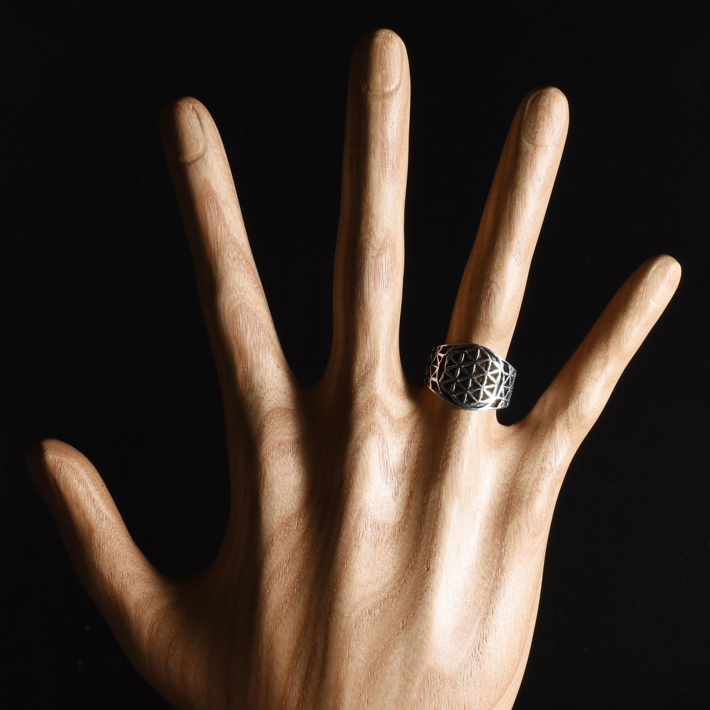 Flower of Life Ring Size 7 Peru 950 Silver Sacred Valley R52515