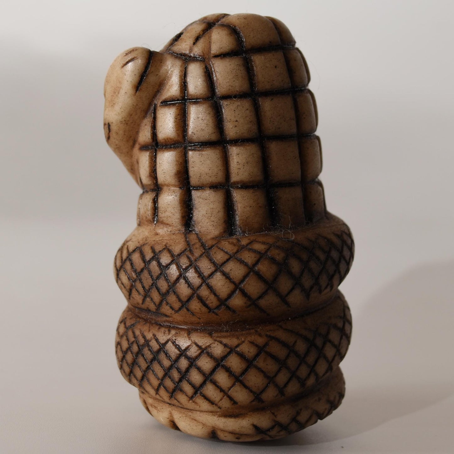 Alabaster Carving Corn Offering with Snake Caliza stone hand carved Sacred Valley Peru S52510