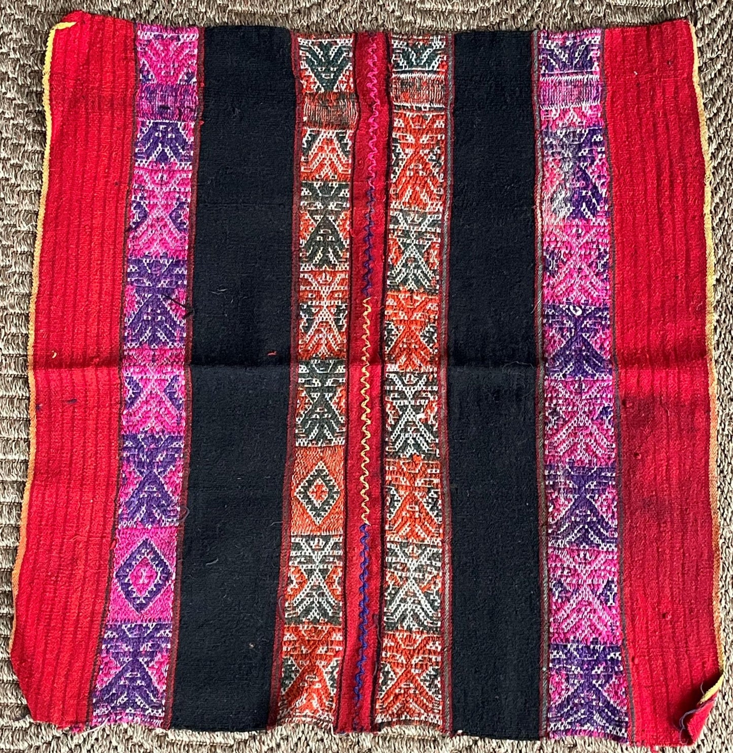 Vintage Q'ero Mestana Mesa Altar Ritual Cloth Handwoven on Loom Andean Textile Sacred Valley Peru PF20235
