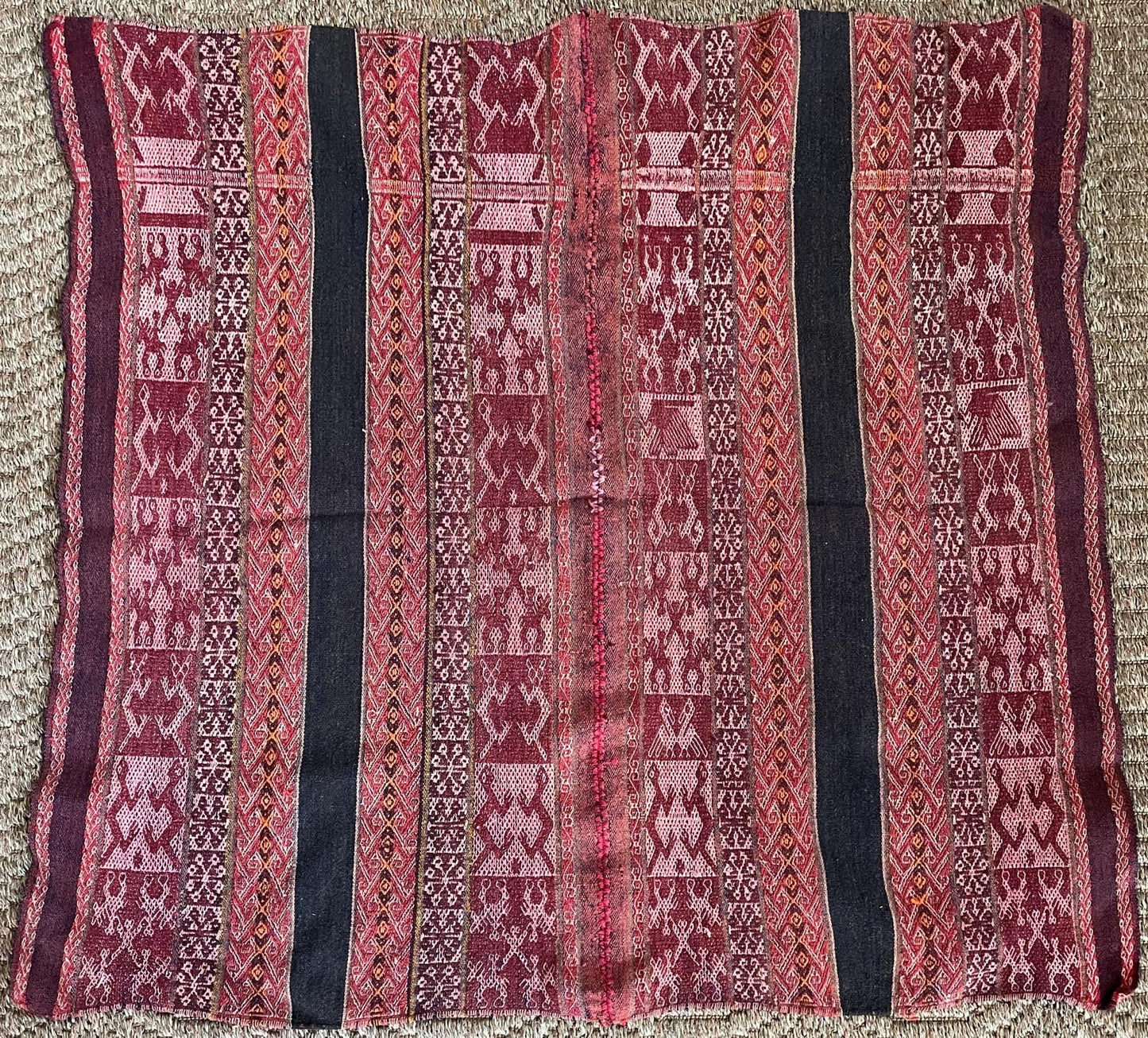 Vintage Q'ero Mestana Mesa Altar Ritual Cloth Handwoven on Loom Andean Textile Sacred Valley Peru 202401