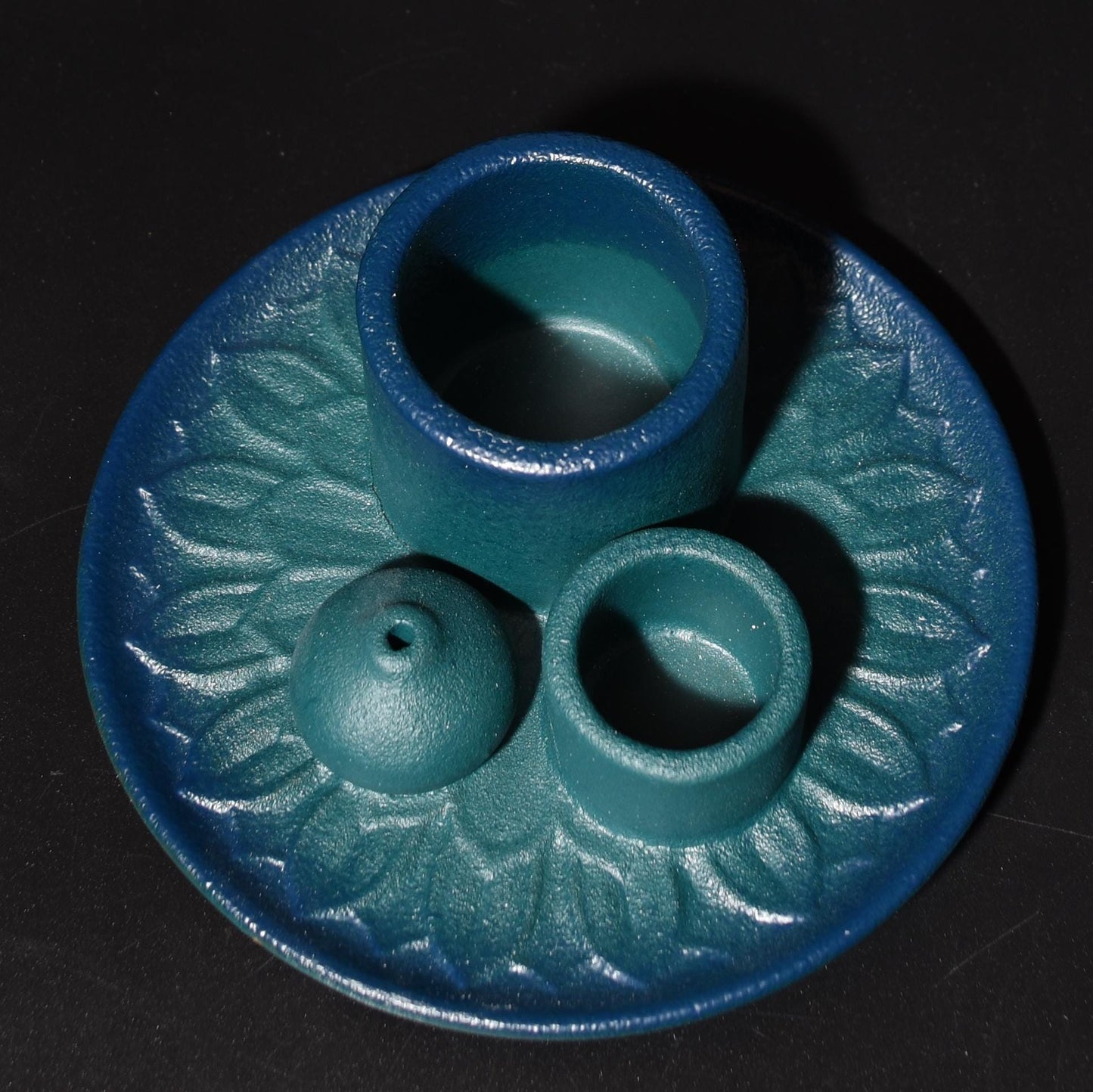 Hand Glazed Ceramic Incense Smudge and Palo Santo Burner in Red or Blue