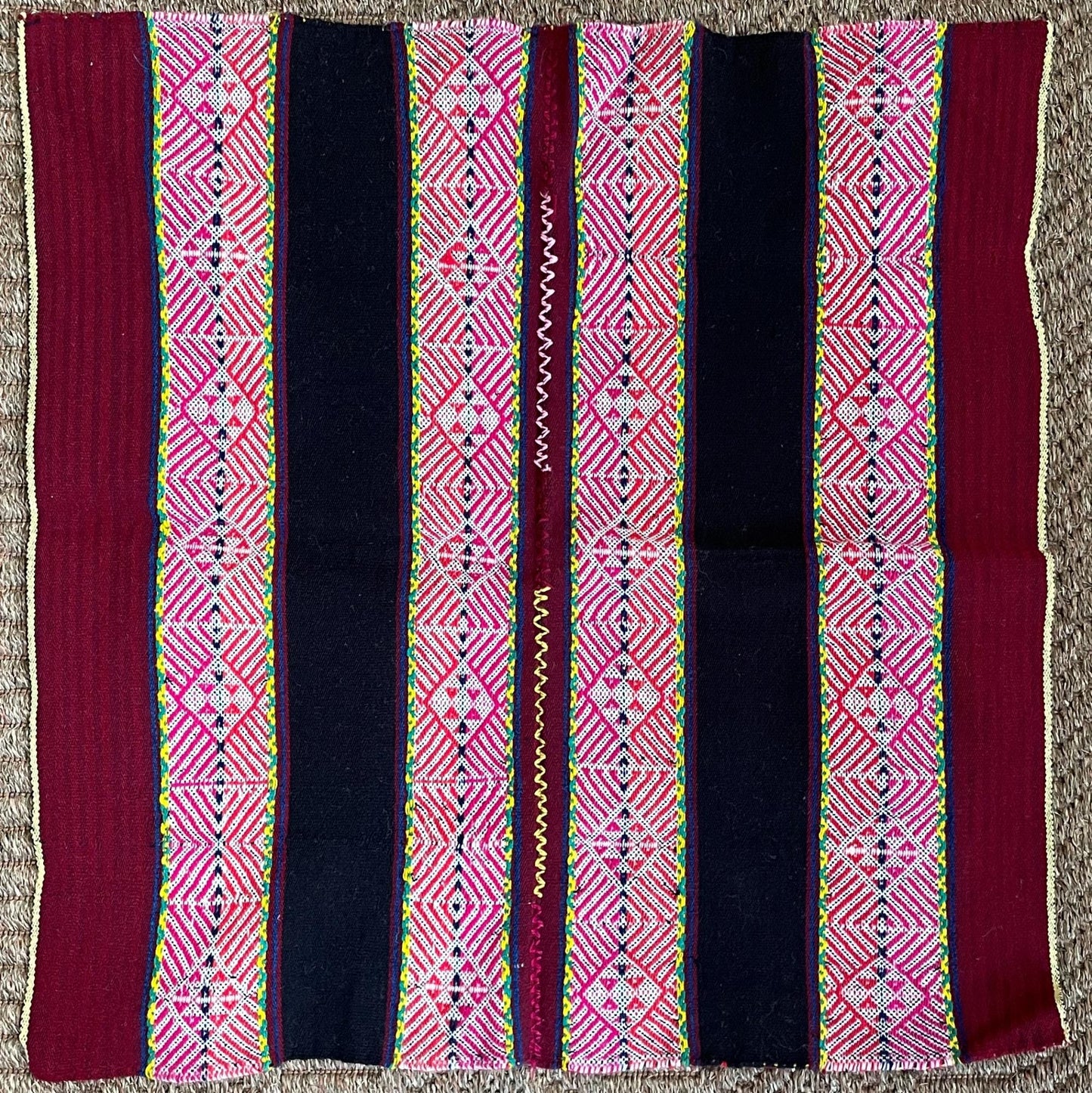 Q'ero Mestana Mesa Altar Ritual Cloth Handwoven on Loom Andean Textile Sacred Valley Peru 52506