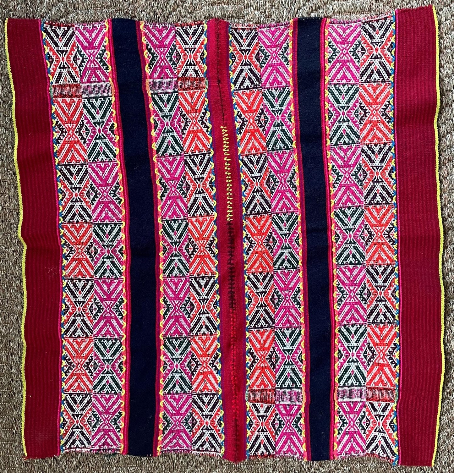 Q'ero Mestana Mesa Altar Ritual Cloth Handwoven on Loom Andean Textile Sacred Valley Peru 52509