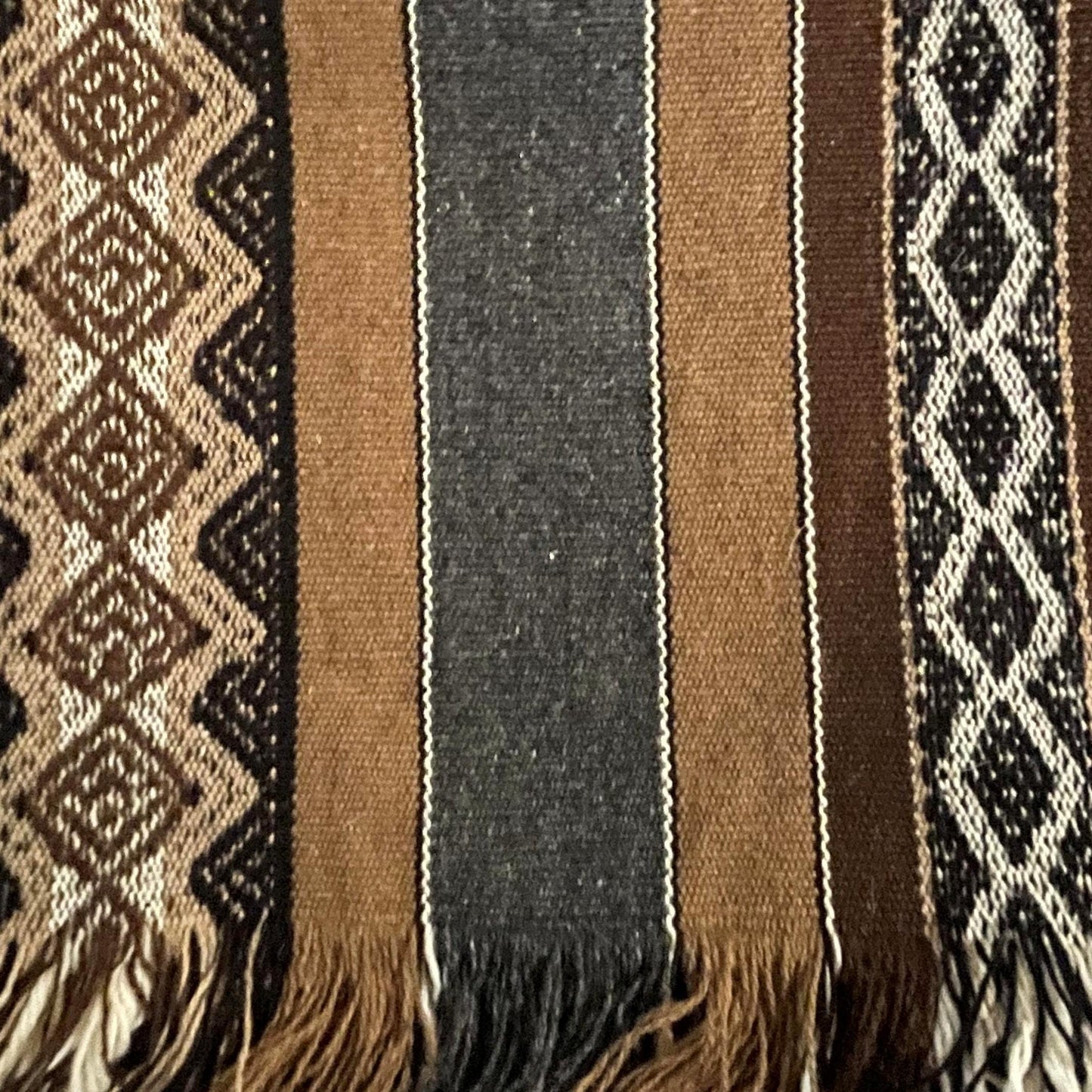 Peruvian Shaman Poncho Hand Woven Alpaca Blend Sacred Valley Peru P2305