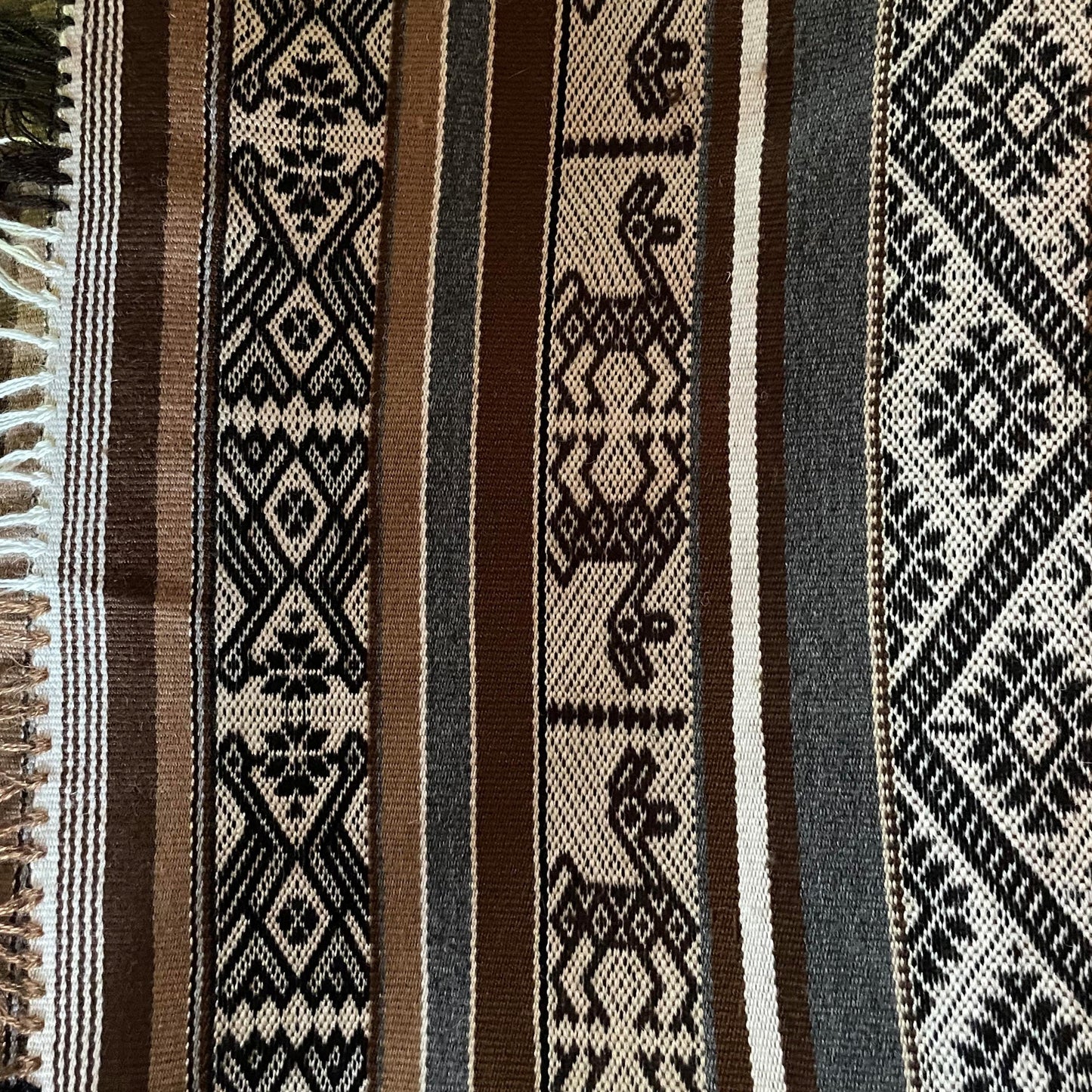 Peruvian Chinchero Shaman Poncho Hand Woven Alpaca Blend Sacred Valley Peru P2310