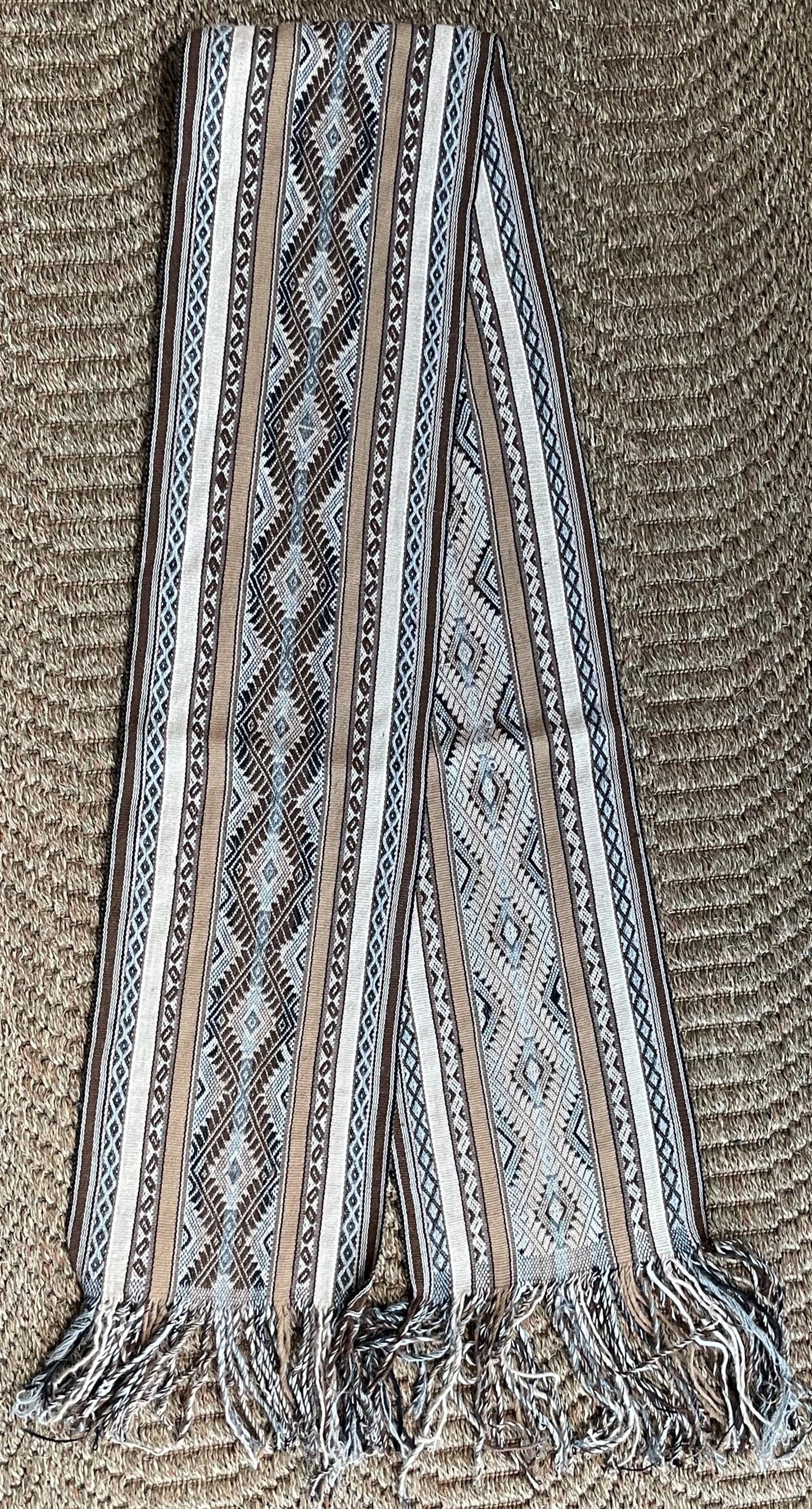 Chinchero Hand Woven Alpaca Scarf Sacred Valley Peru 8 x 80 SC3