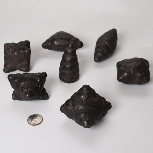 Large Peruvian Chumpi Khuya Apu Stones Set of 7 Jiwaya Meteorite Stone hand crafted Sacred Valley CS52504 - Shaman Things