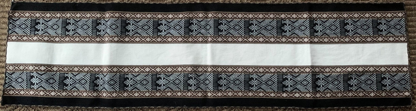 Chinchero Hand Woven Cloth Table Runner Matrimonial Pattern Condors Sacred Valley Peru 16 x 61 TR1