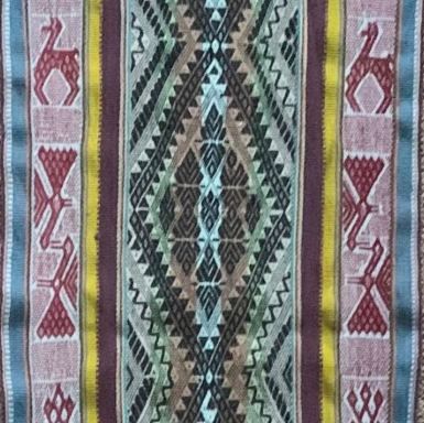 Chinchero Hand Woven Scarf / Shawl Alpaca blend Sacred Valley Peru 16 x 76