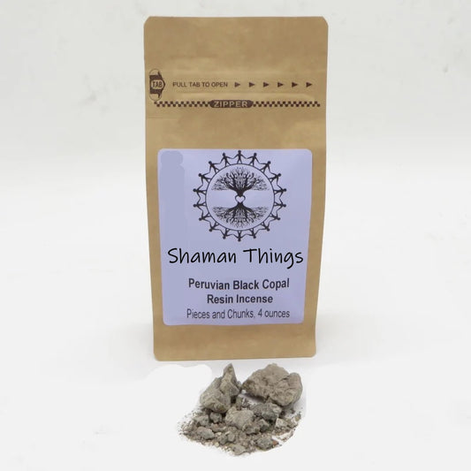 Peruvian Black Copal Resin Incense Four Ounces