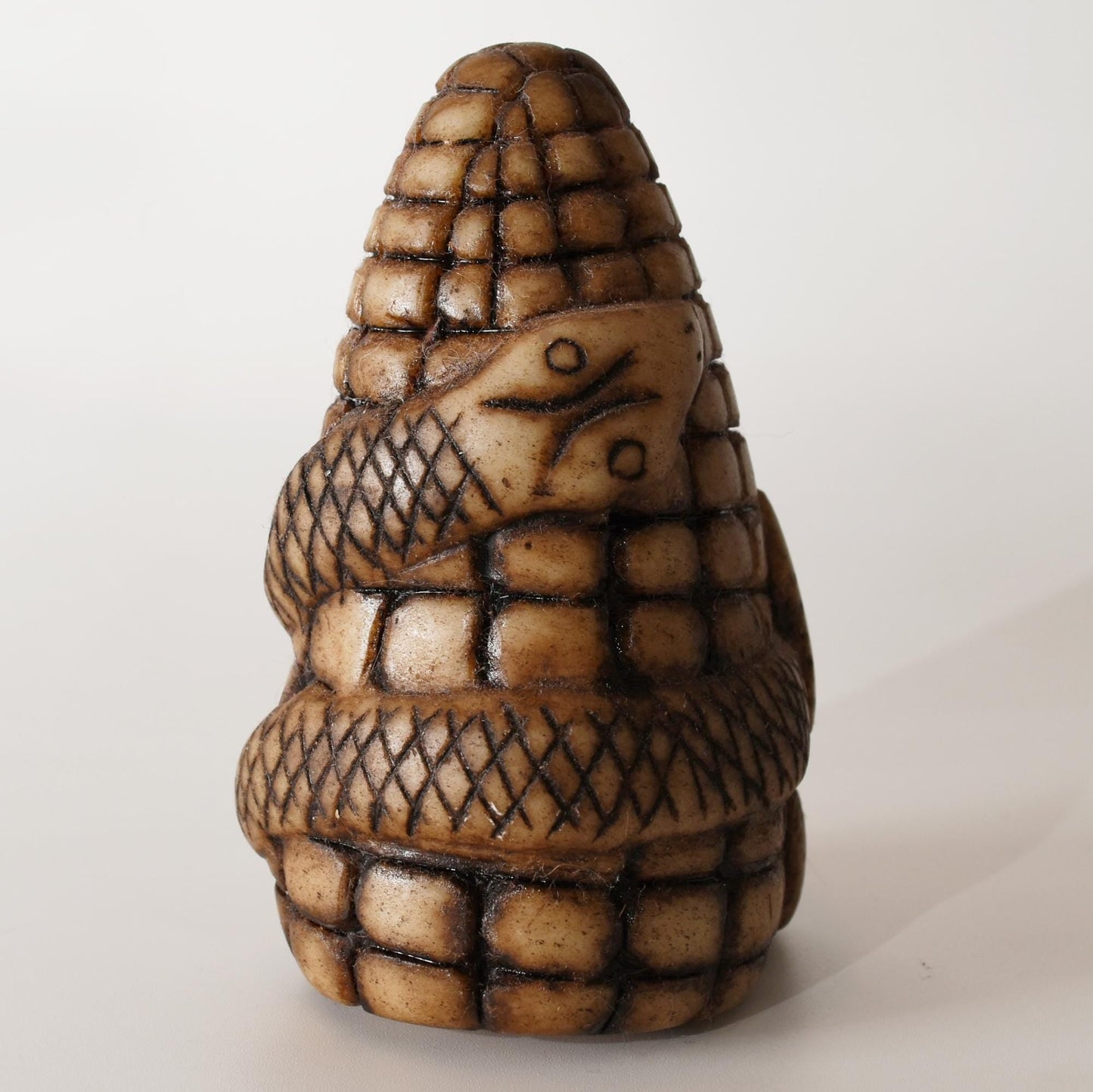 Alabaster Carving Corn Offering with Frog and Snake Caliza stone hand carved Sacred Valley Peru S52508 - Shaman Things