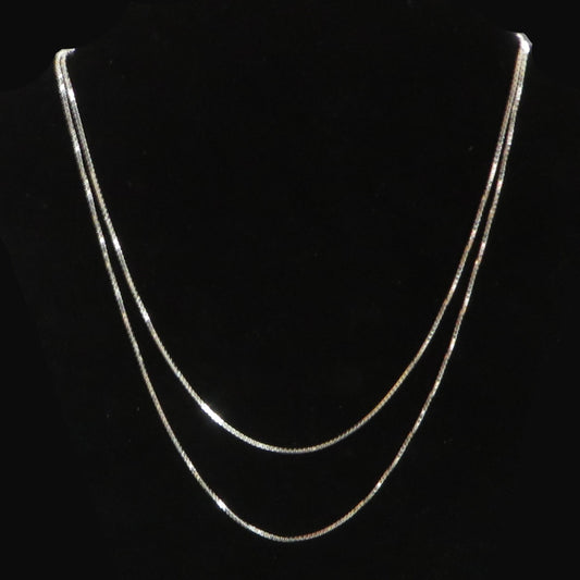 Sterling Silver Box Chain 1.4mm 18 and 20 inch lengths