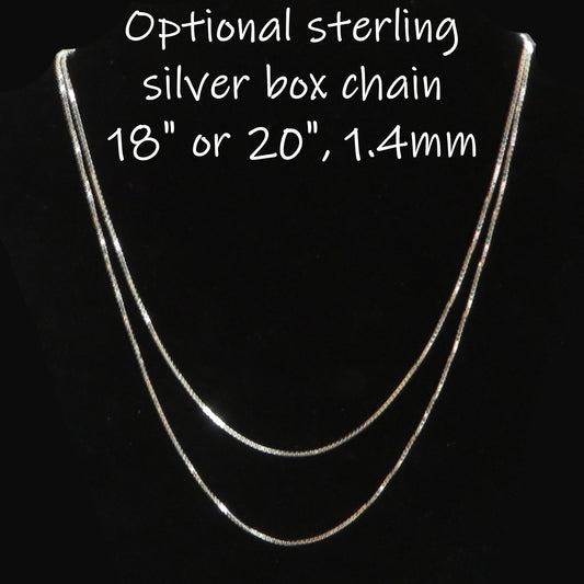 Sterling Silver Box Chain 1.4mm 18 and 20 inch lengths