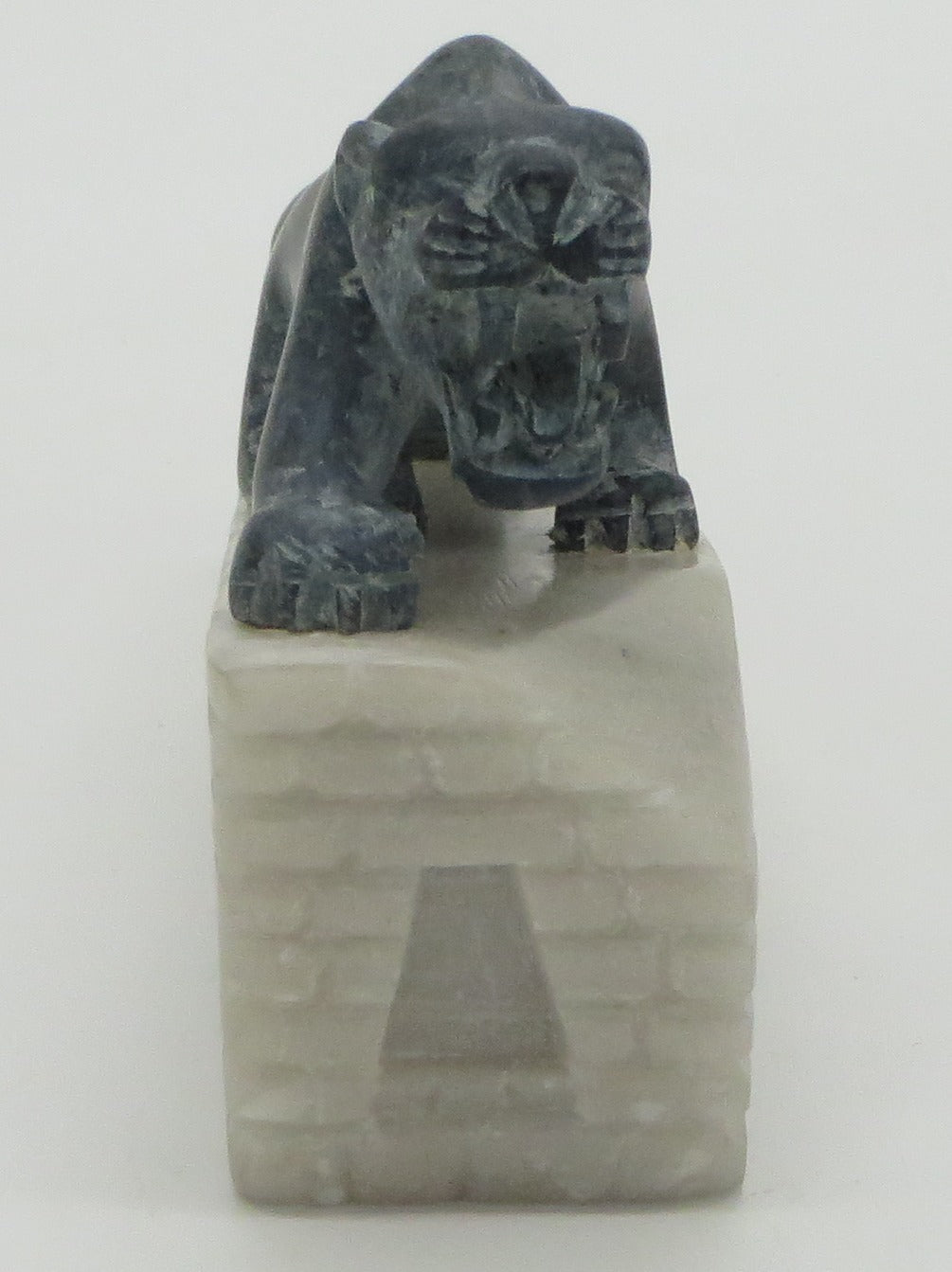 Hand Carved Stone Jaguar on Inca Ruins Sacred Valley Peru