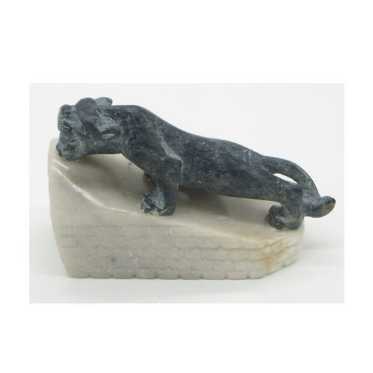 Hand Carved Stone Jaguar on Inca Ruins Sacred Valley Peru