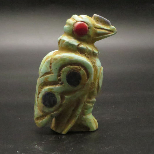 Condor Power Animal stone carving with inlay hand crafted Sacred Valley Peru P24-12