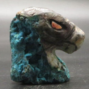 Stone Carving Turquoise Eagle Power Animal hand crafted Sacred Valley Peru