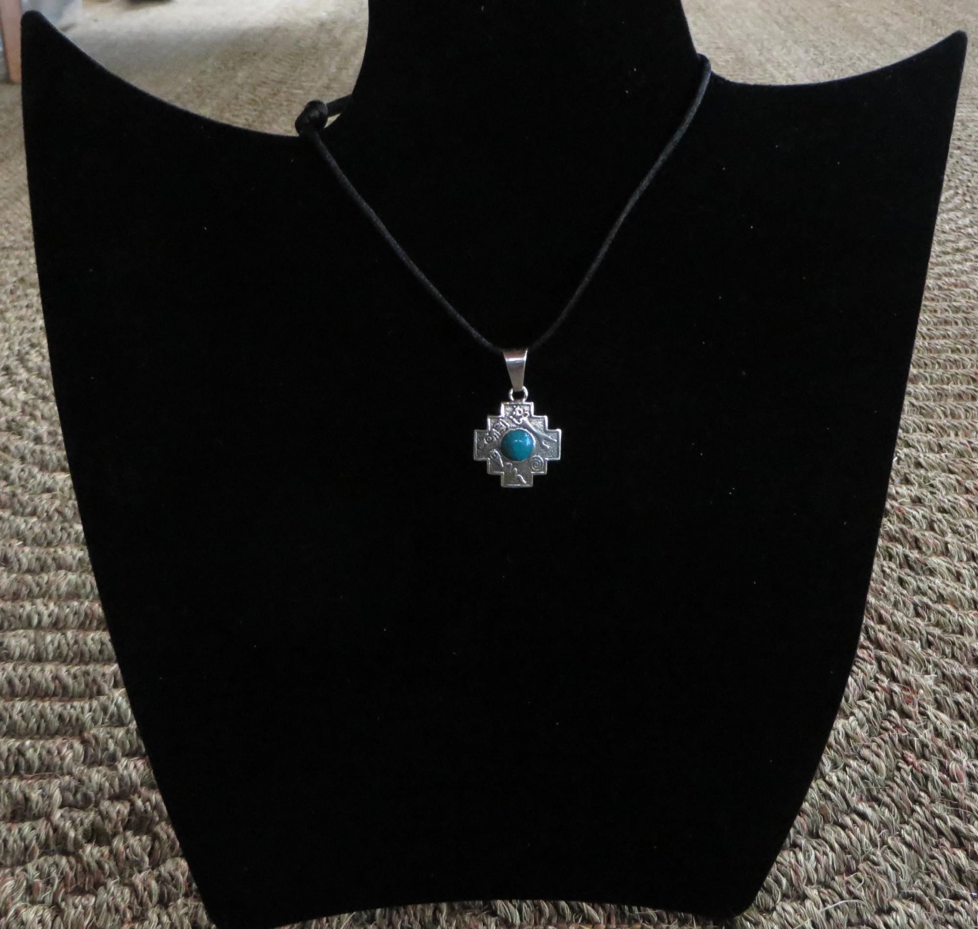 Chakana Pendant Condor Snake Jaguar Seven Chakras Peru 950 Silver and Stone Sacred Valley PJVB15 - Shaman Things