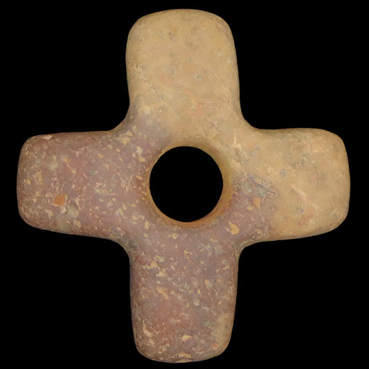 Carved River Stone Chakana hand crafted Sacred Valley Peru CRS303