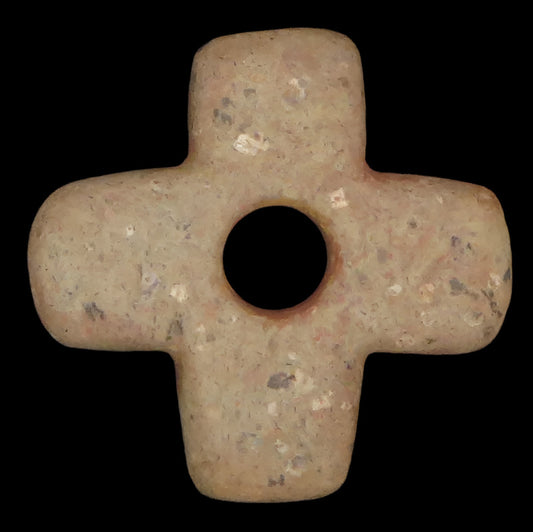 Carved River Stone Chakana hand crafted Sacred Valley Peru CRS304