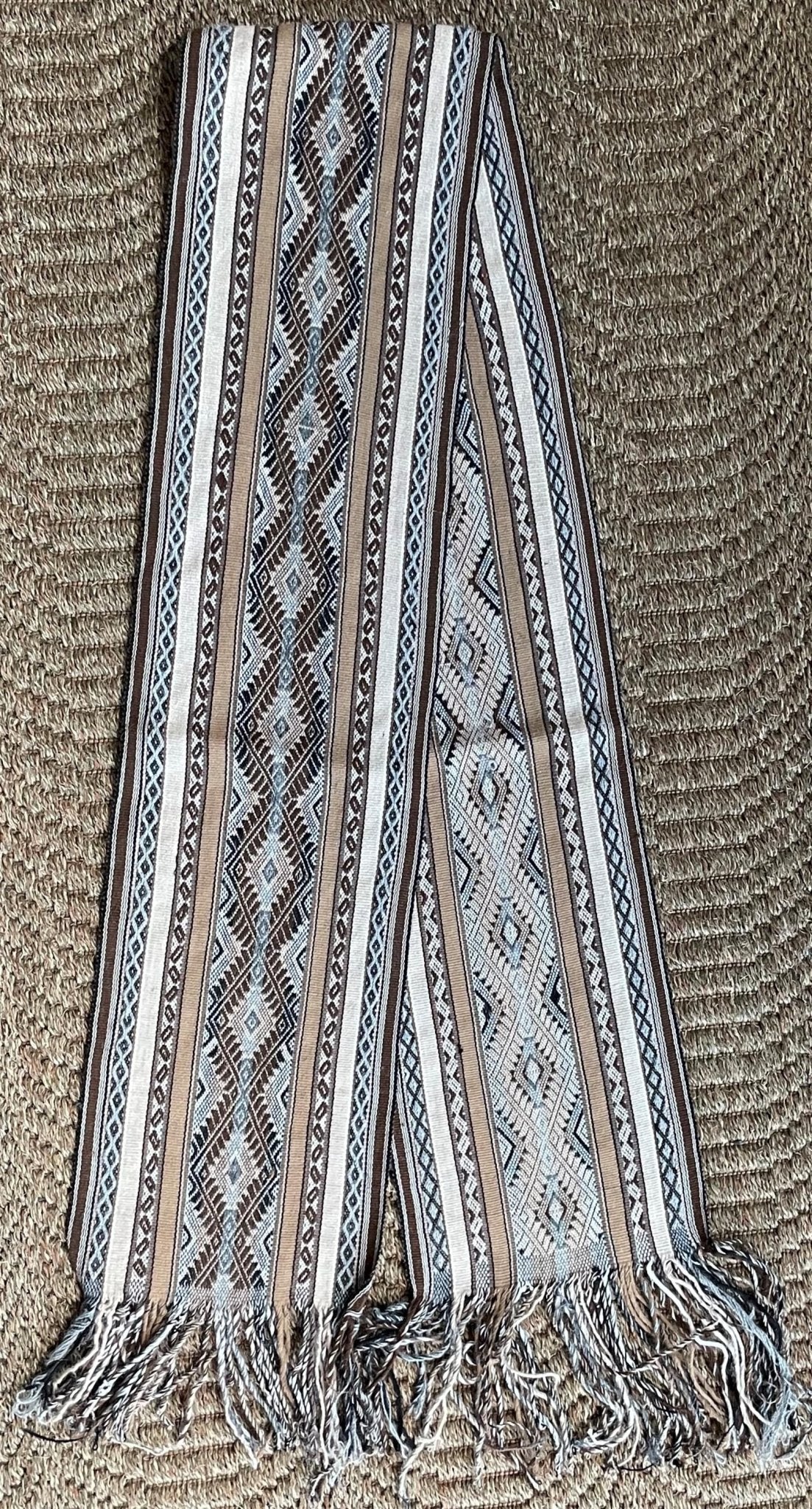 Chinchero Hand Woven Alpaca Scarf Sacred Valley Peru 8 x 80 SC3 - Shaman Things