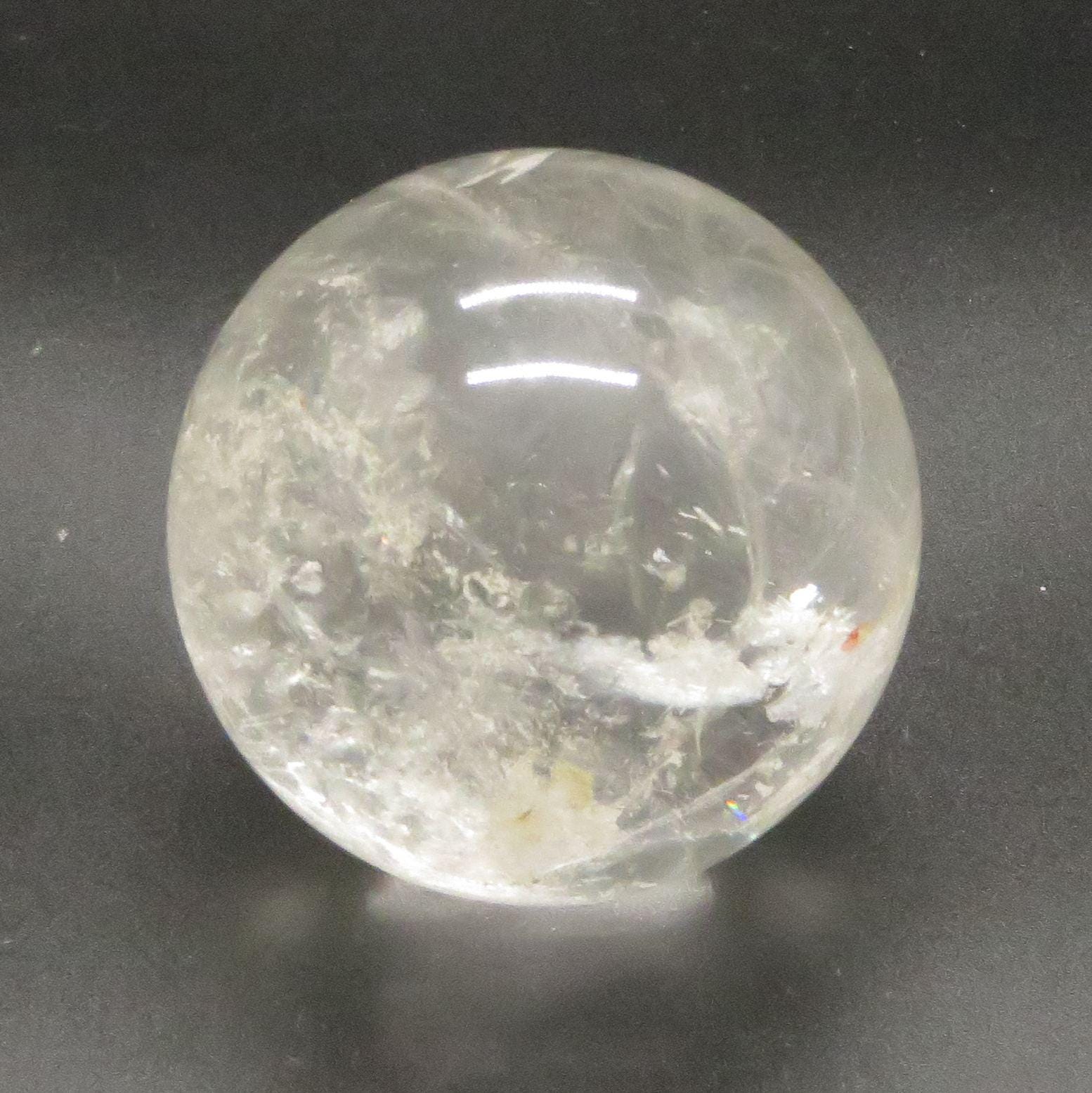 Clear Quartz Crystal Sphere 2 1/4" Diameter Sacred Valley Peru - Shaman Things