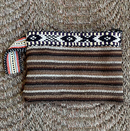 Peruvian Wool Clutch Purse Hand Bag Zippered Pouch Loom Woven Sacred Valley Peru CP303