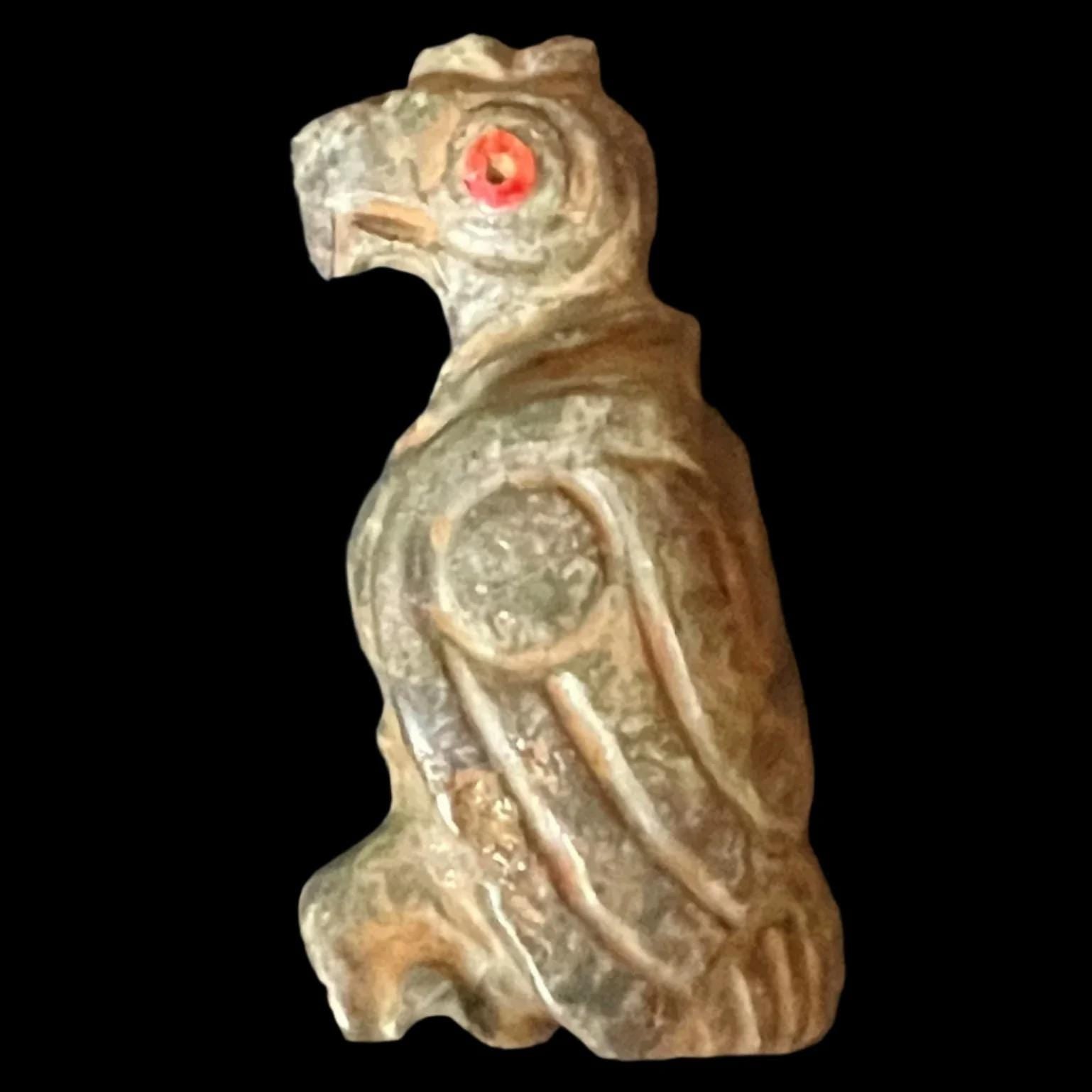Condor Power Animal stone carving with inlay hand crafted Sacred Valley Peru P2414 - Shaman Things
