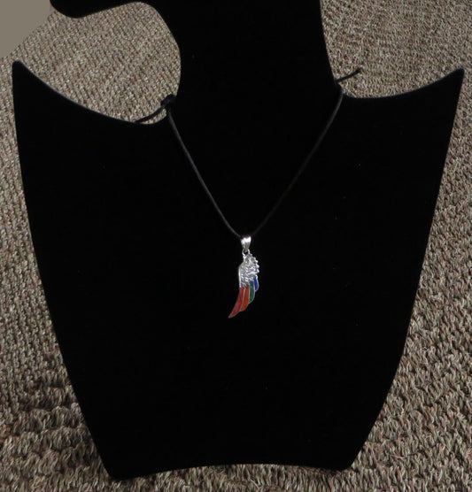Condor Wing Pendant Peru 950 Silver with Stone Inlay Sacred Valley PJVB13 - Shaman Things