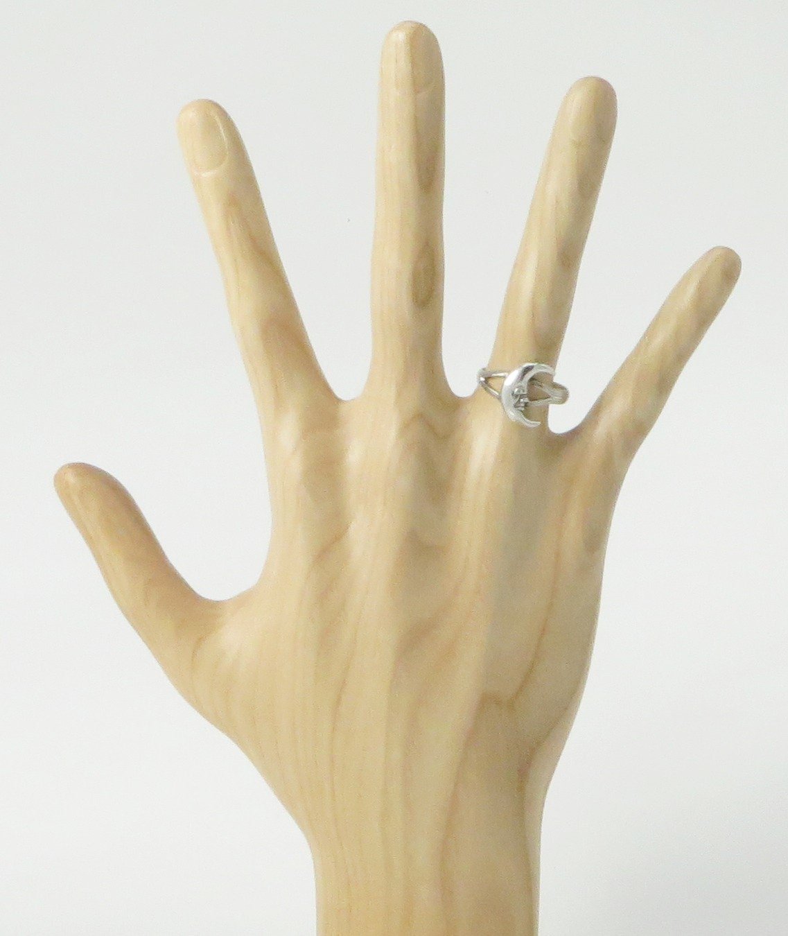 Crescent Moon Ring Size 7 Peru 950 Silver Sacred Valley RJV7 - Shaman Things