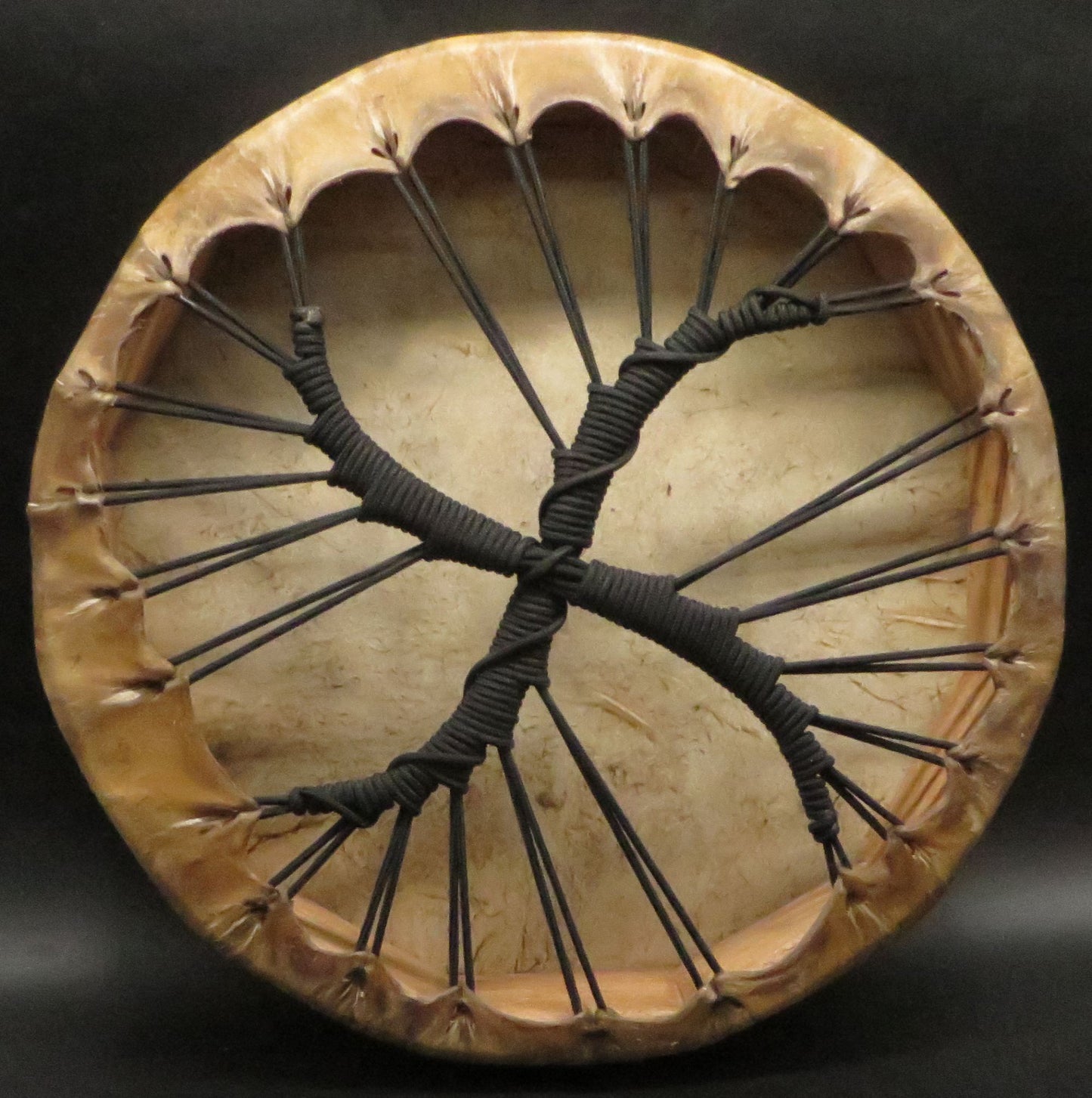 Shaman Drum Hand Made and Hand Painted Condor Jaguar Snake Made in Sacred Valley Peru