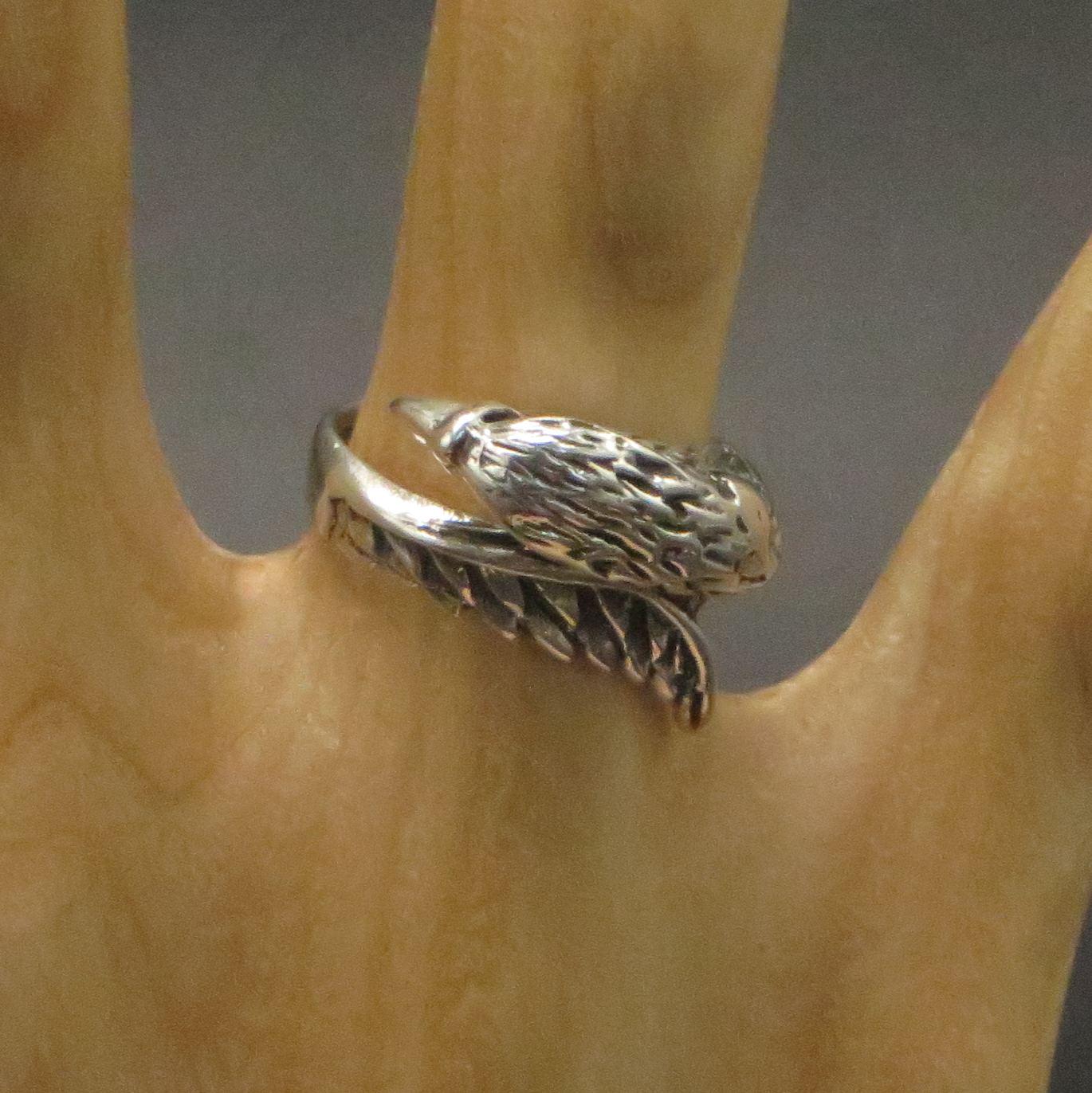 Eagle Ring Size 5 Peru 950 Silver Sacred Valley RJVB31 - Shaman Things