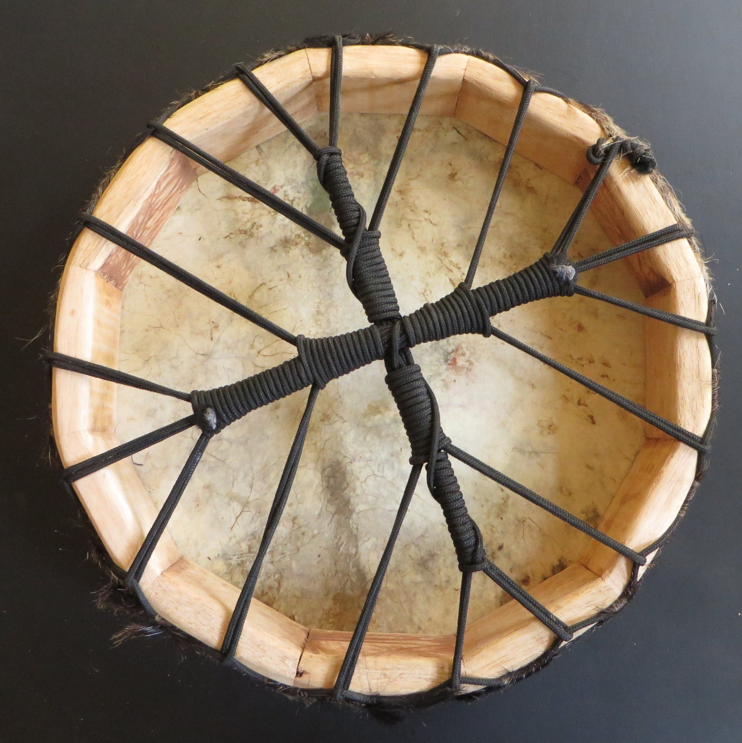 Shaman Drum Hand Made and Hand Painted Eagle Made in Sacred Valley Peru