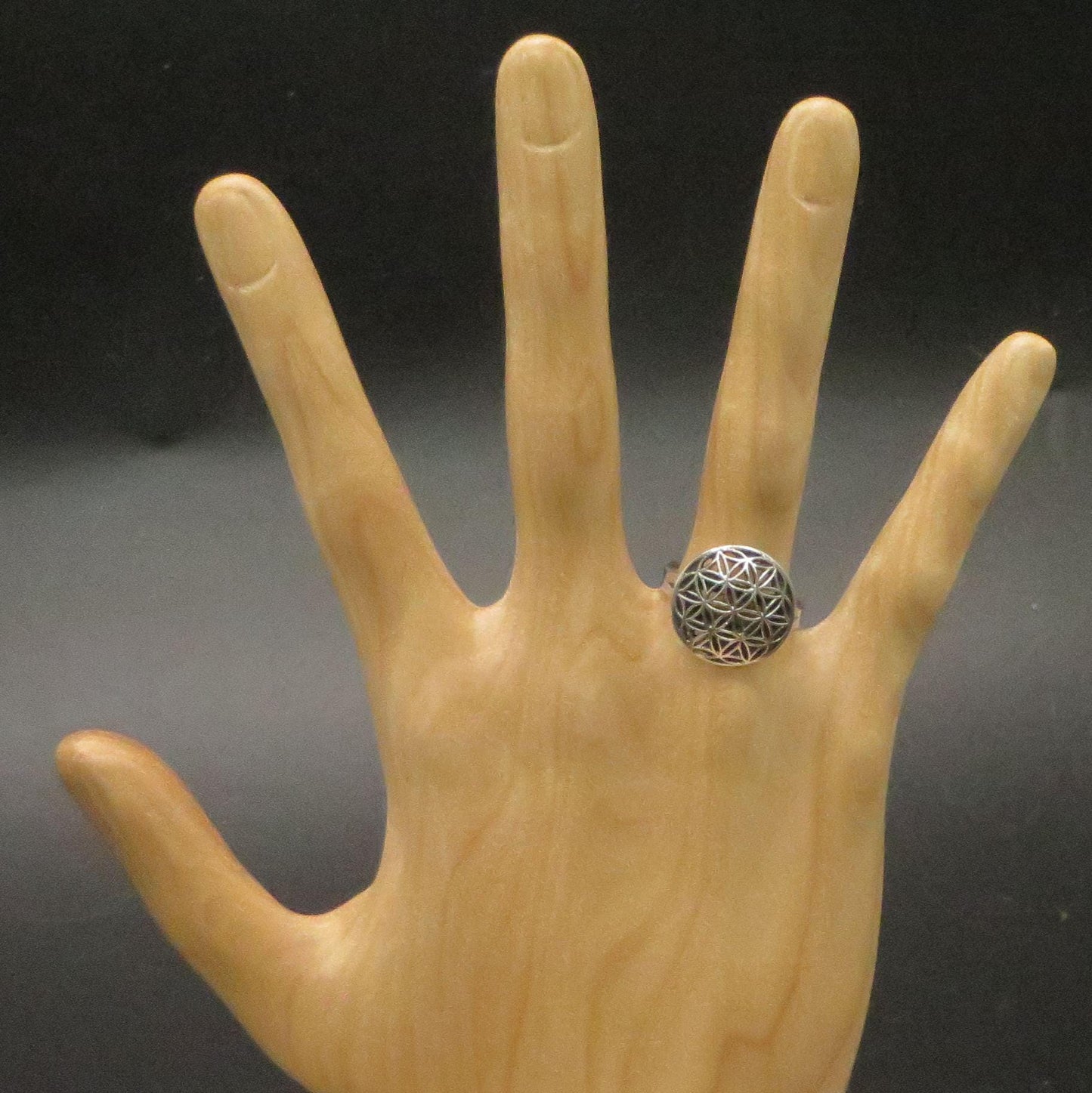 Flower of Life Ring Size 7 Peru 950 Silver Sacred Valley RJVB27 - Shaman Things