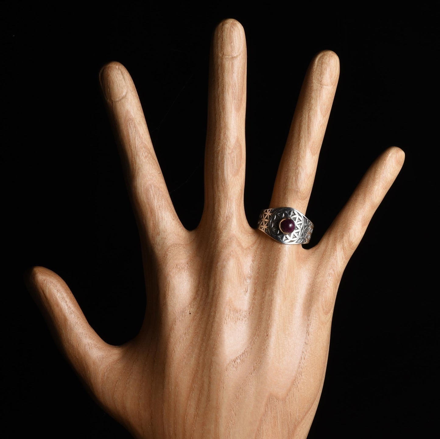 Flower of Life Ring Size 8.5 Peru 950 Silver Sacred Valley R52503 - Shaman Things