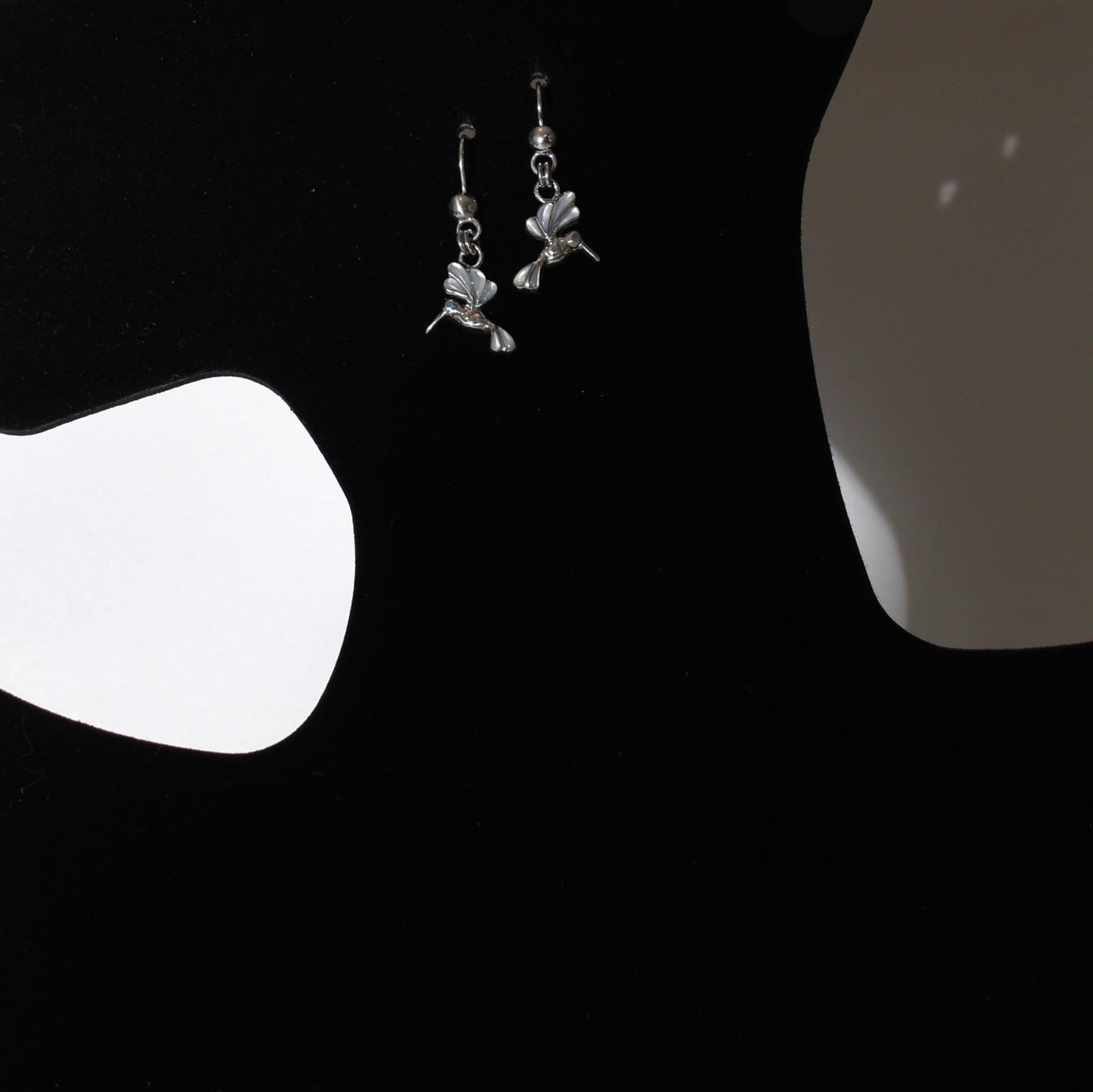 Hummingbird Earrings 950 Silver with Abalone Inlay Peru Sacred Valley E52503 - Shaman Things